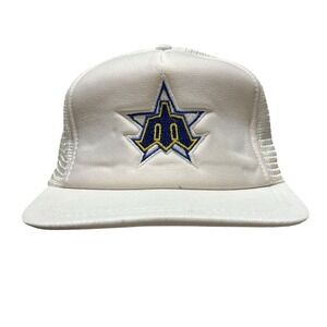 Vintage Seattle Mariners MLB‎ Trucker Snapback Hat Cap OSFA RARE
